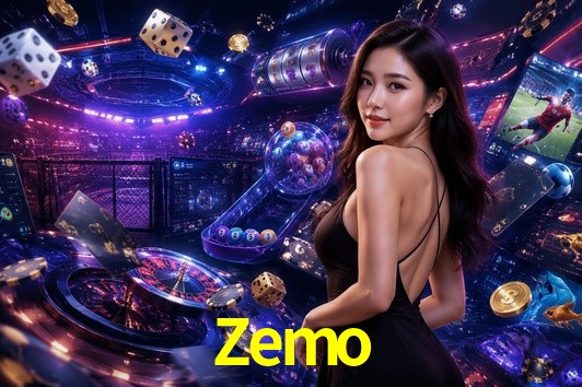 Una escena digital vívida inspirada en casino con Zemo mostrado prominentemente, luces brillantes, fichas, cartas y acentos dorados.